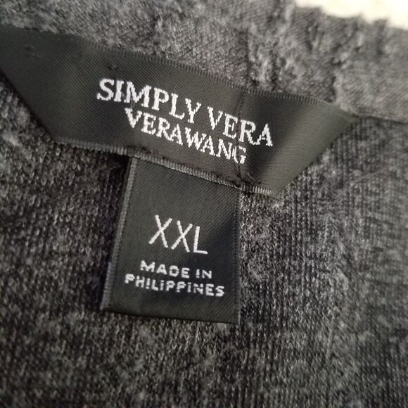 Simply Vera VeraWang Top Blouse Size XXL Gray - Picture 7 of 9